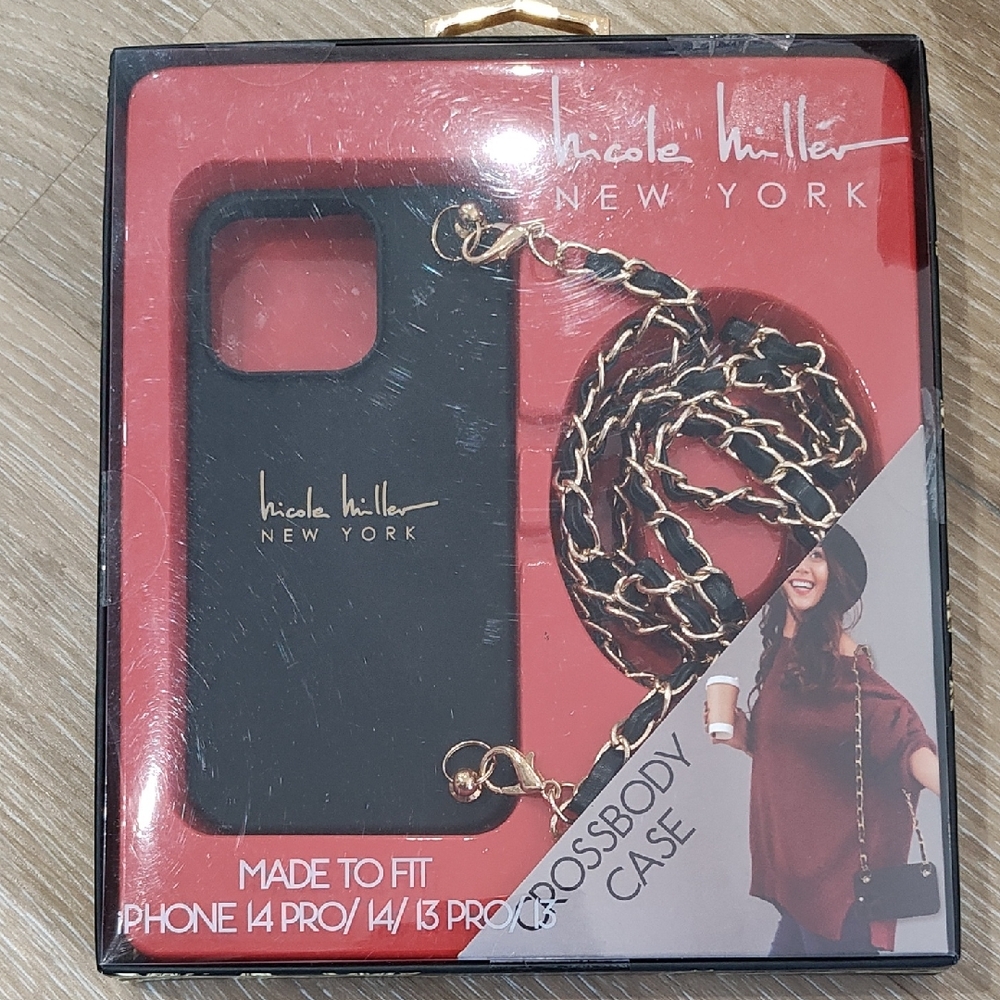 Nicole Miller Black Chain Design Phone Case